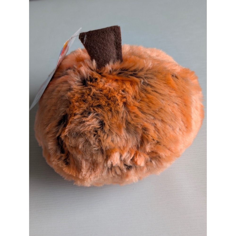 Toy Factory Plush‎ Paradise 6 Inch Hairy Scary Pumpkin Orange Faux Fur Halloween